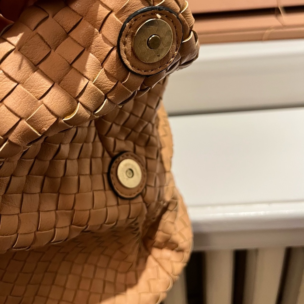 Tan Woven Leather Tote Bag - Picture 3 of 7